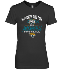 Sundays Are For Jesus and Jacksonville Funny Football Women's Premium T-Shirt Women's Premium T-Shirt - belovedtshirt