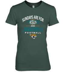 Sundays Are For Jesus and Jacksonville Funny Football Women's Premium T-Shirt Women's Premium T-Shirt - belovedtshirt