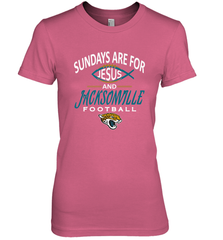 Sundays Are For Jesus and Jacksonville Funny Football Women's Premium T-Shirt Women's Premium T-Shirt - belovedtshirt