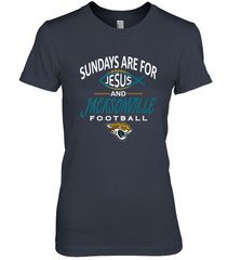 Sundays Are For Jesus and Jacksonville Funny Football Women's Premium T-Shirt Women's Premium T-Shirt - belovedtshirt