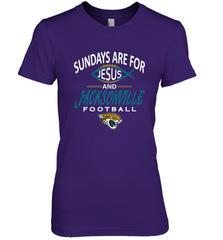 Sundays Are For Jesus and Jacksonville Funny Football Women's Premium T-Shirt Women's Premium T-Shirt - belovedtshirt