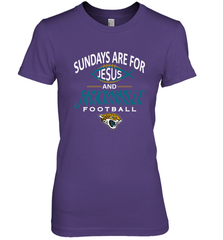 Sundays Are For Jesus and Jacksonville Funny Football Women's Premium T-Shirt Women's Premium T-Shirt - belovedtshirt