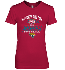 Sundays Are For Jesus and Jacksonville Funny Football Women's Premium T-Shirt Women's Premium T-Shirt - belovedtshirt