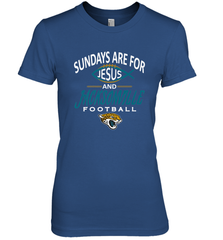 Sundays Are For Jesus and Jacksonville Funny Football Women's Premium T-Shirt Women's Premium T-Shirt - belovedtshirt
