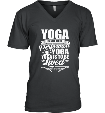 Yoga is More Than Yoga It's a Lifestyle Men's V-Neck Men's V-Neck / Black / S Men's V-Neck - belovedtshirt