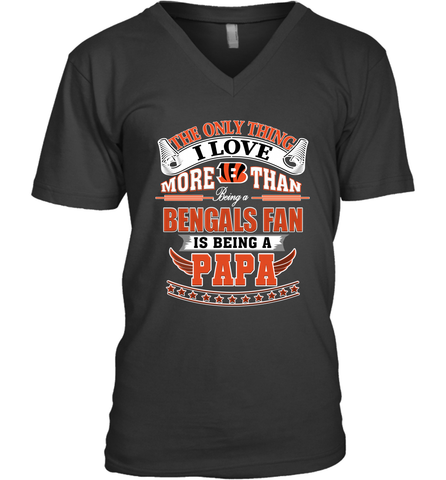 NFL The Only Thing I Love More Than Being A Cincinnati Bengals Fan Is Being A Papa Football Men's V-Neck Men's V-Neck / Black / S Men's V-Neck - belovedtshirt