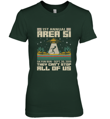 Storm Area 51 5K Fun Run They Can't Stop Us All Vintage UFO Women's Premium T-Shirt Women's Premium T-Shirt - belovedtshirt