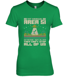 Storm Area 51 5K Fun Run They Can't Stop Us All Vintage UFO Women's Premium T-Shirt
