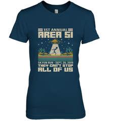 Storm Area 51 5K Fun Run They Can't Stop Us All Vintage UFO Women's Premium T-Shirt Women's Premium T-Shirt - belovedtshirt