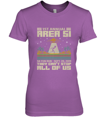 Storm Area 51 5K Fun Run They Can't Stop Us All Vintage UFO Women's Premium T-Shirt Women's Premium T-Shirt - belovedtshirt