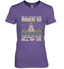 Storm Area 51 5K Fun Run They Can't Stop Us All Vintage UFO Women's Premium T-Shirt Women's Premium T-Shirt - belovedtshirt
