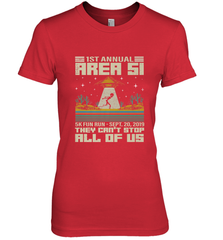 Storm Area 51 5K Fun Run They Can't Stop Us All Vintage UFO Women's Premium T-Shirt Women's Premium T-Shirt - belovedtshirt