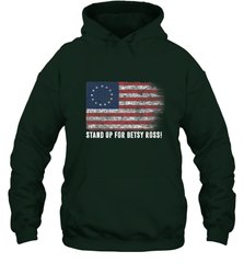 Patriotic 1776 Tee Respect the Flag Stand up for Betsy Ross Hooded Sweatshirt Hooded Sweatshirt - belovedtshirt