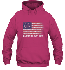Patriotic 1776 Tee Respect the Flag Stand up for Betsy Ross Hooded Sweatshirt Hooded Sweatshirt - belovedtshirt