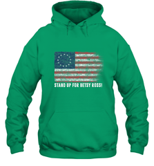 Patriotic 1776 Tee Respect the Flag Stand up for Betsy Ross Hooded Sweatshirt Hooded Sweatshirt - belovedtshirt