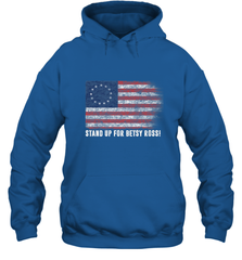 Patriotic 1776 Tee Respect the Flag Stand up for Betsy Ross Hooded Sweatshirt Hooded Sweatshirt - belovedtshirt