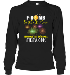 F Bomb Softball Mom Long Sleeve T-Shirt
