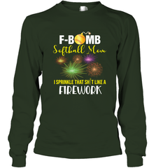 F Bomb Softball Mom Long Sleeve T-Shirt Long Sleeve T-Shirt - belovedtshirt