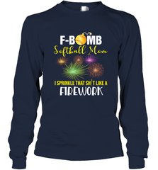 F Bomb Softball Mom Long Sleeve T-Shirt Long Sleeve T-Shirt - belovedtshirt