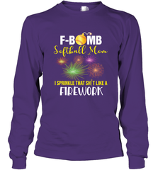 F Bomb Softball Mom Long Sleeve T-Shirt Long Sleeve T-Shirt - belovedtshirt