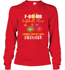 F Bomb Softball Mom Long Sleeve T-Shirt Long Sleeve T-Shirt - belovedtshirt