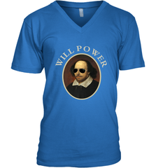 William Shakespeare Will Power Shirt Art Positive Quote Men's V-Neck Men's V-Neck - belovedtshirt