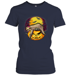 Halloween Sloth Zombie Jack O Lantern Pumpkin Trick Or Treat Women's T-Shirt