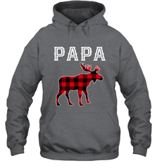 Papa Moose Red Plaid Christmas Pajama Hooded Sweatshirt Hooded Sweatshirt - belovedtshirt