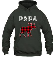 Papa Moose Red Plaid Christmas Pajama Hooded Sweatshirt Hooded Sweatshirt - belovedtshirt