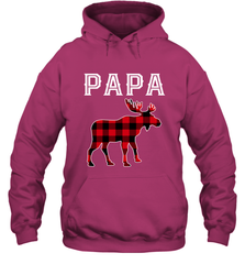 Papa Moose Red Plaid Christmas Pajama Hooded Sweatshirt Hooded Sweatshirt - belovedtshirt