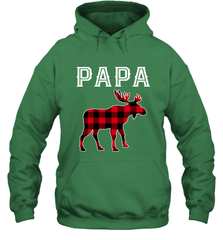 Papa Moose Red Plaid Christmas Pajama Hooded Sweatshirt Hooded Sweatshirt - belovedtshirt