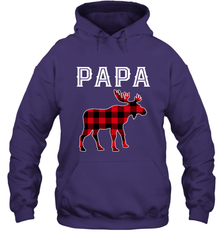Papa Moose Red Plaid Christmas Pajama Hooded Sweatshirt Hooded Sweatshirt - belovedtshirt