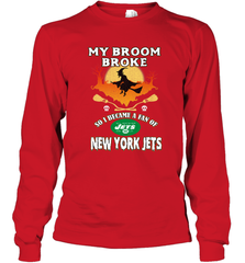 Broom Broke So I Became A fan of New York Jets  NFL Halloween Costume Long Sleeve T-Shirt Long Sleeve T-Shirt - belovedtshirt