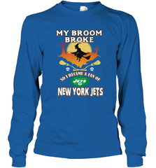 Broom Broke So I Became A fan of New York Jets  NFL Halloween Costume Long Sleeve T-Shirt Long Sleeve T-Shirt - belovedtshirt
