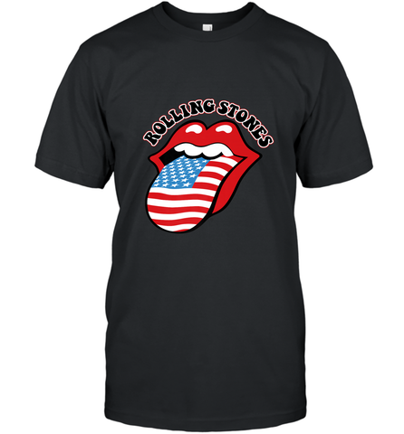 Mens The Rolling Stones USA Tongue Men's T-Shirt Men's T-Shirt / Black / S Men's T-Shirt - belovedtshirt