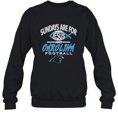 Sundays Are For Jesus and Carolina Funny Christian Football Crewneck Sweatshirt