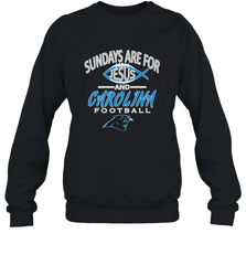 Sundays Are For Jesus and Carolina Funny Christian Football Crewneck Sweatshirt Crewneck Sweatshirt - belovedtshirt
