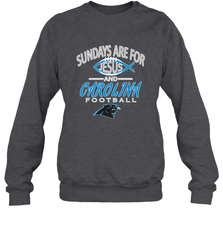 Sundays Are For Jesus and Carolina Funny Christian Football Crewneck Sweatshirt Crewneck Sweatshirt - belovedtshirt