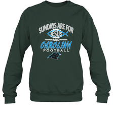 Sundays Are For Jesus and Carolina Funny Christian Football Crewneck Sweatshirt Crewneck Sweatshirt - belovedtshirt