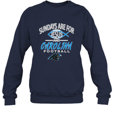 Sundays Are For Jesus and Carolina Funny Christian Football Crewneck Sweatshirt