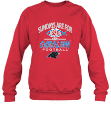 Sundays Are For Jesus and Carolina Funny Christian Football Crewneck Sweatshirt Crewneck Sweatshirt - belovedtshirt