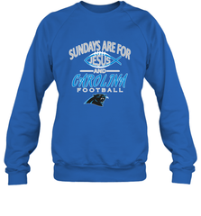 Sundays Are For Jesus and Carolina Funny Christian Football Crewneck Sweatshirt Crewneck Sweatshirt - belovedtshirt