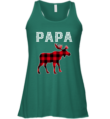 Papa Moose Red Plaid Christmas Pajama Women's Racerback Tank Women's Racerback Tank - belovedtshirt