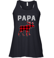 Papa Moose Red Plaid Christmas Pajama Women's Racerback Tank Women's Racerback Tank - belovedtshirt