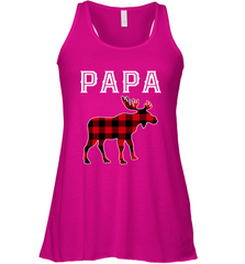 Papa Moose Red Plaid Christmas Pajama Women's Racerback Tank Women's Racerback Tank - belovedtshirt