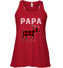Papa Moose Red Plaid Christmas Pajama Women's Racerback Tank Women's Racerback Tank - belovedtshirt