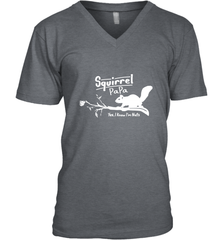 Mens Squirrel Papa Art Father's Day Gift Men's V-Neck Men's V-Neck - belovedtshirt