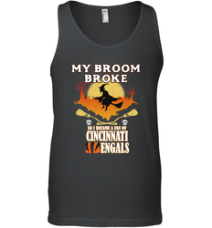 Broom Broke So I Became A fan of Cincinnati Bengals Halloween Costume Men's Tank Top