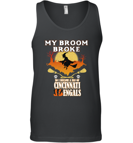 Broom Broke So I Became A fan of Cincinnati Bengals Halloween Costume Men's Tank Top Men's Tank Top / Black / XS Men's Tank Top - belovedtshirt