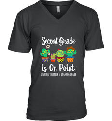2nd Grade is on point, 1st day of school cactus teacher gift Men's V-Neck